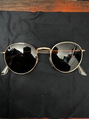 Ray-Ban Gold Frame Sunglasses with Brown Lenses
